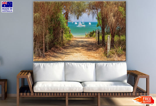 Sea view through Vines Photograph Print 100% Australian Made