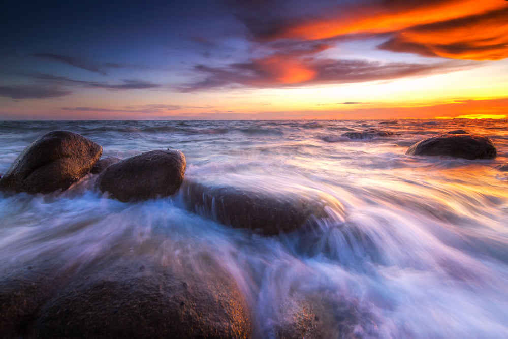 Stunning Beach Sunset Photograph Print 100% Australian Made