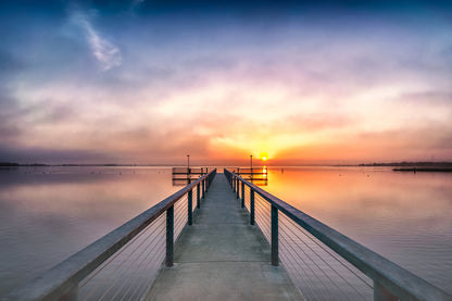 Bridge Over Beach Sunset Photograph Print 100% Australian Made