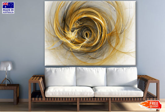 Golden Abstract Design Print 100% Australian Made