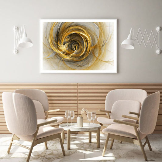 Gold & Black Abstract Design Home Decor Premium Quality Poster Print Choose Your Sizes