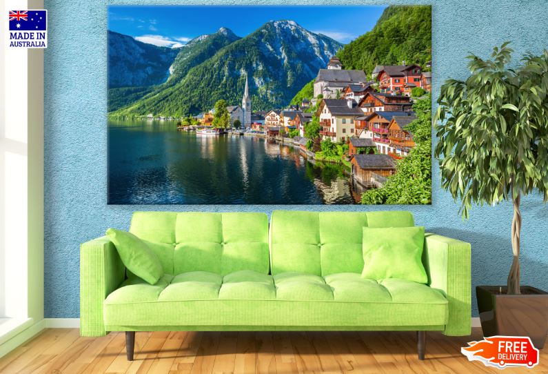 Hallstatt Mountain Village in the Austrian Alps Scenery View Photograph Print 100% Australian Made