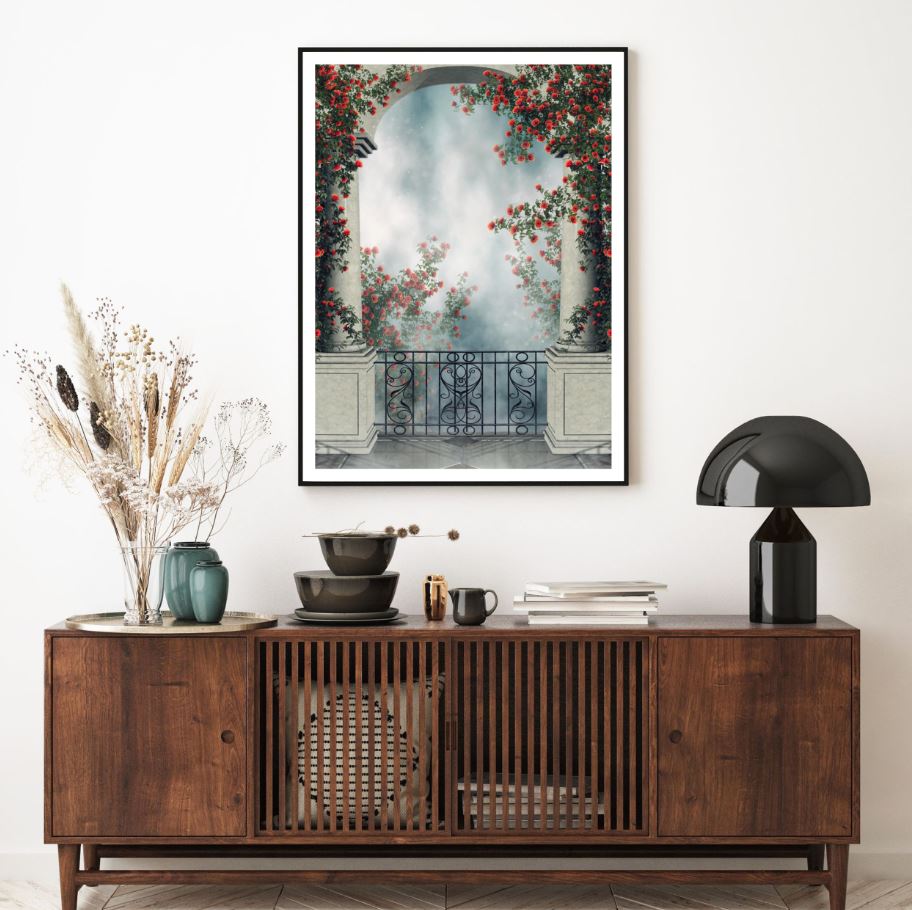 Floral Vines & Columns Photograph Home Decor Premium Quality Poster Print Choose Your Sizes