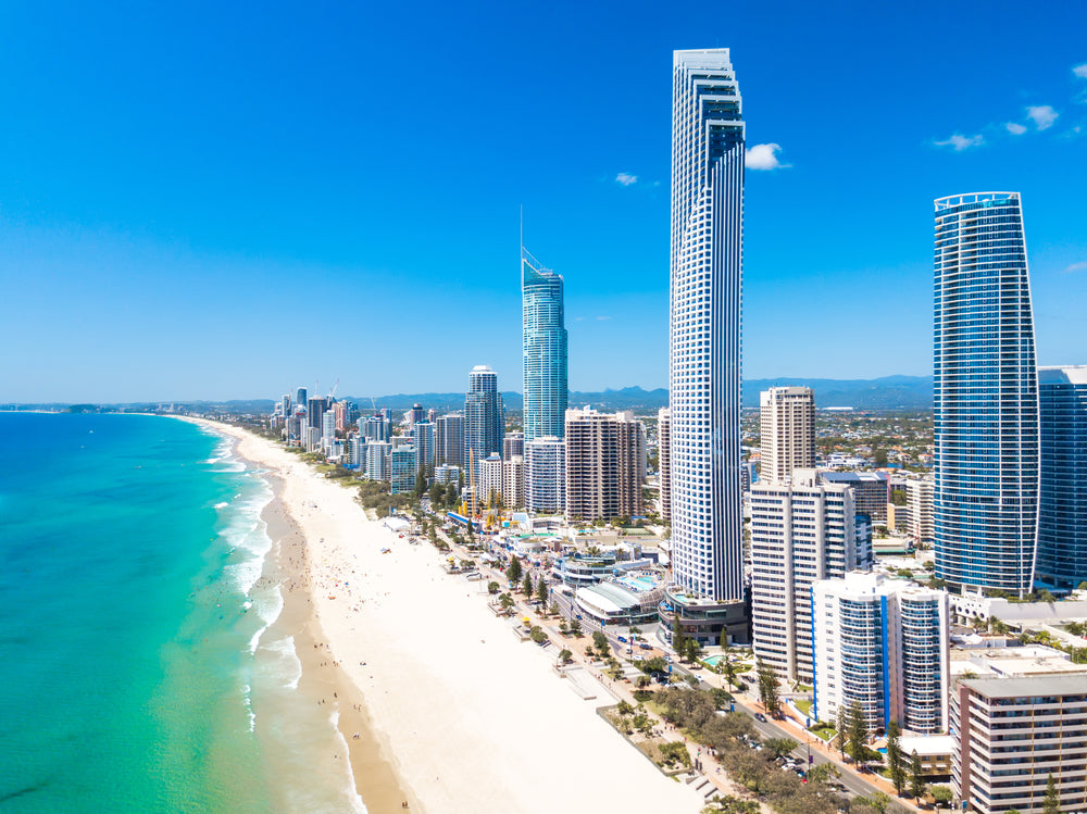 Stunning Beach & City Buildings View Photograph Print 100% Australian Made