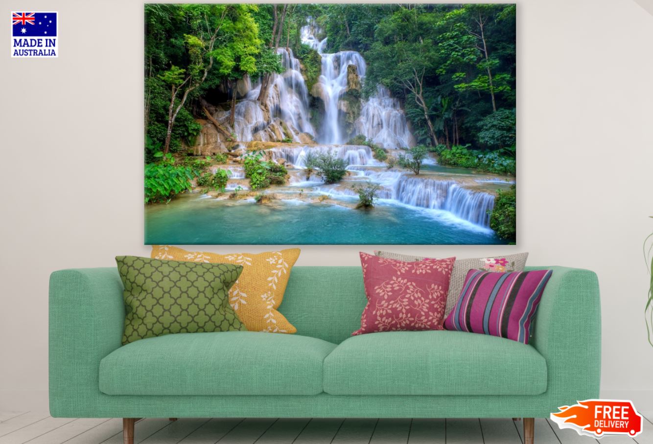 Stunning Waterfall Scenery Photograph Print 100% Australian Made
