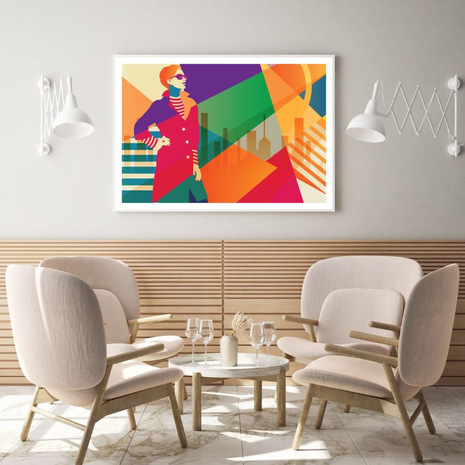 Girl Portrait Pop Art Design Home Decor Premium Quality Poster Print Choose Your Sizes