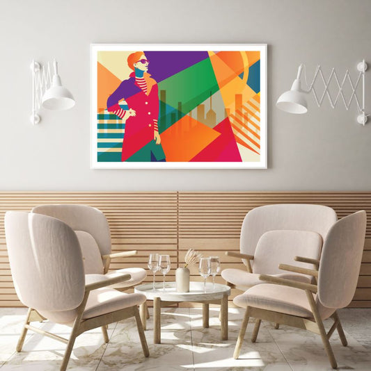 Girl Portrait Pop Art Design Home Decor Premium Quality Poster Print Choose Your Sizes