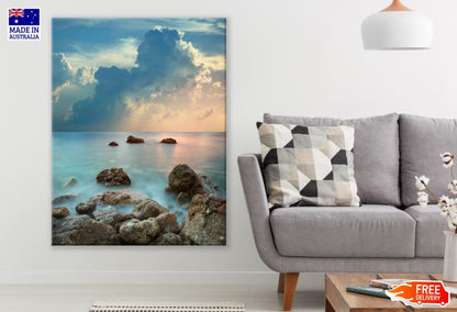 Sea with Rocks Scenery Photograph Print 100% Australian Made