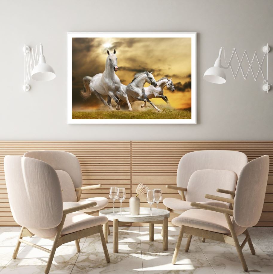 Running Horses Photograph Home Decor Premium Quality Poster Print Choose Your Sizes