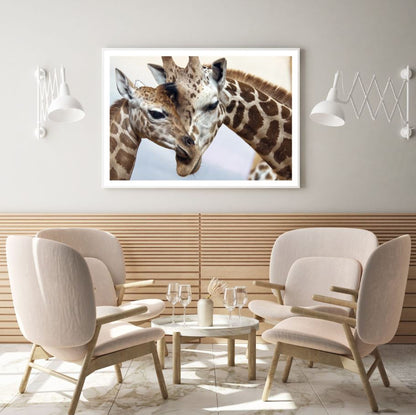 Giraffe Portrait Photograph Home Decor Premium Quality Poster Print Choose Your Sizes