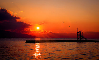Sea Sunset Scenery Photograph Print 100% Australian Made