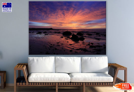 Sea Sunset Scenery Photograph Print 100% Australian Made