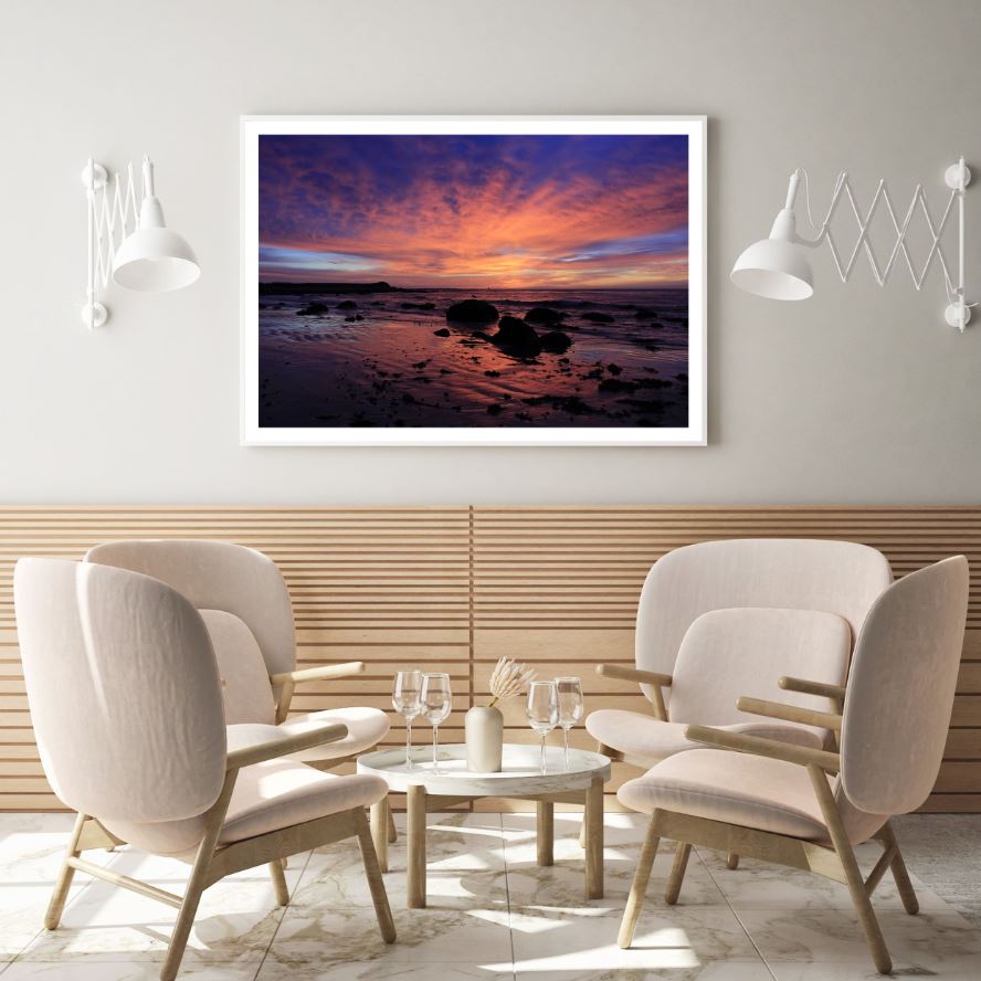 Sea Sunset Scenery Photograph Home Decor Premium Quality Poster Print Choose Your Sizes