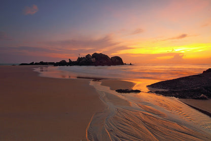 Sea Sunset Scenery Photograph Home Decor Premium Quality Poster Print Choose Your Sizes