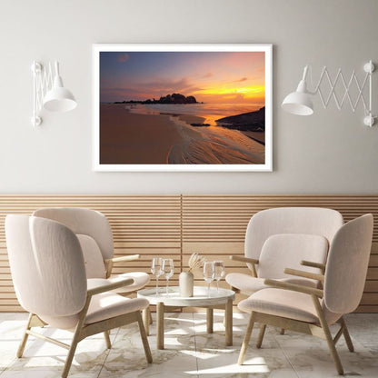 Sea Sunset Scenery Photograph Home Decor Premium Quality Poster Print Choose Your Sizes