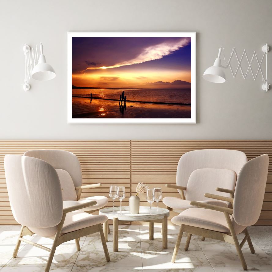 Sea Sunset Scenery Photograph Home Decor Premium Quality Poster Print Choose Your Sizes