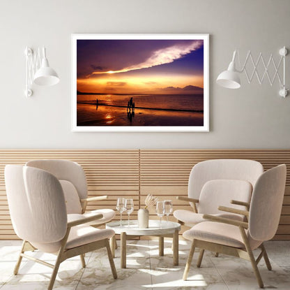 Sea Sunset Scenery Photograph Home Decor Premium Quality Poster Print Choose Your Sizes