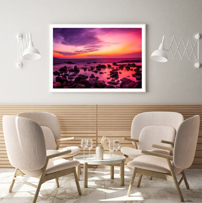 Sea Sunset Scenery Photograph Home Decor Premium Quality Poster Print Choose Your Sizes