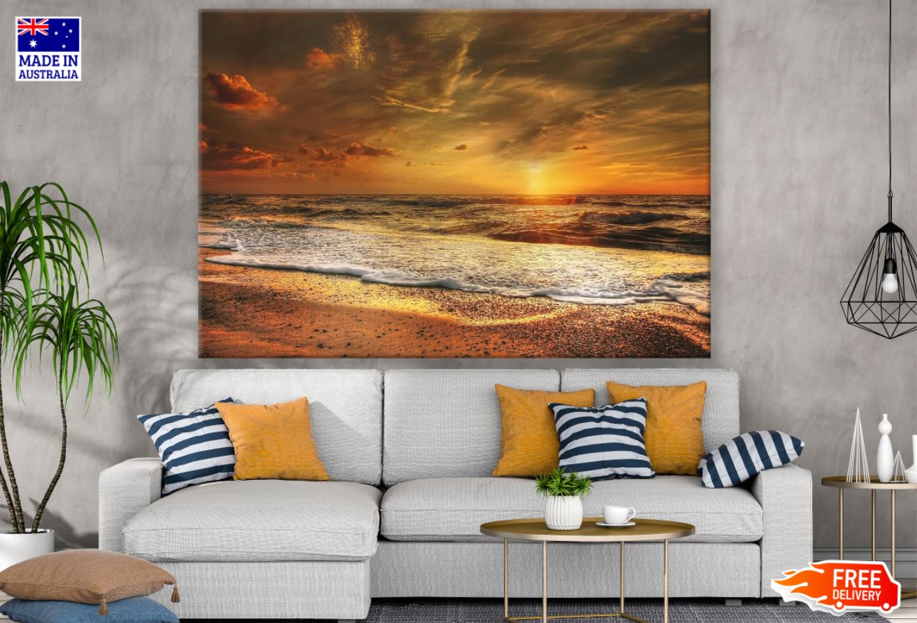 Sea Sunset Scenery Photograph Print 100% Australian Made