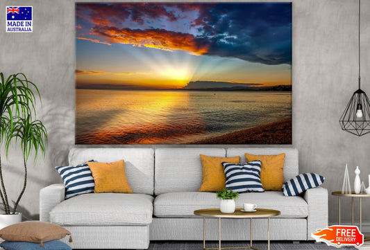 Sea Sunset Scenery Photograph Print 100% Australian Made