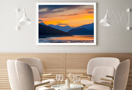 Lake Sunset Scenery Photograph Home Decor Premium Quality Poster Print Choose Your Sizes