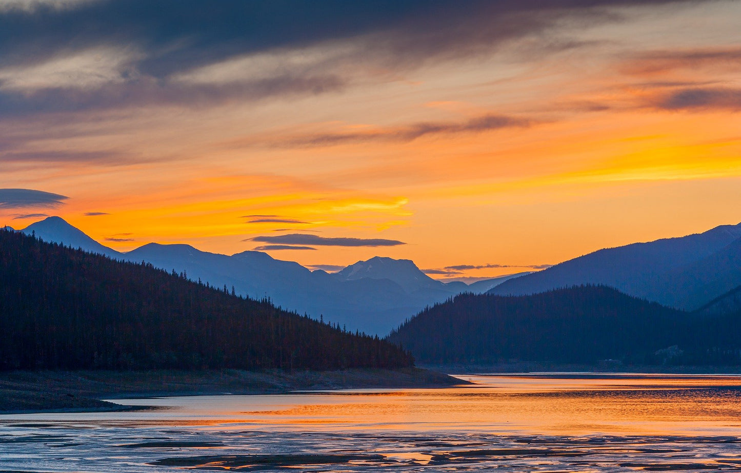 Lake & Mountain Sunset View Print 100% Australian Made