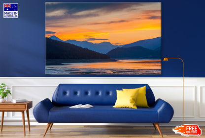 Lake & Mountain Sunset View Print 100% Australian Made