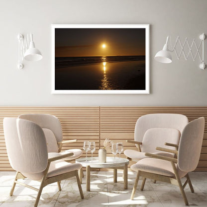 Sea Sunset Scenery Photograph Home Decor Premium Quality Poster Print Choose Your Sizes