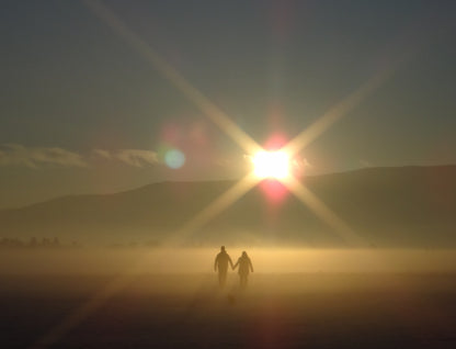 People Walking on Desert Scenery Print 100% Australian Made