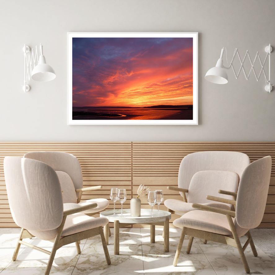 Sea Sunset Scenery Photograph Home Decor Premium Quality Poster Print Choose Your Sizes