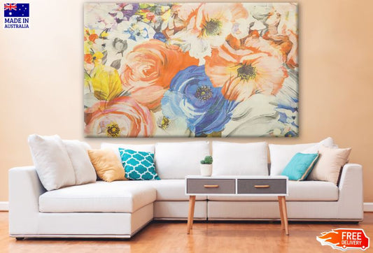 Colorful Floral Pattern Watercolor Painting Print 100% Australian Made