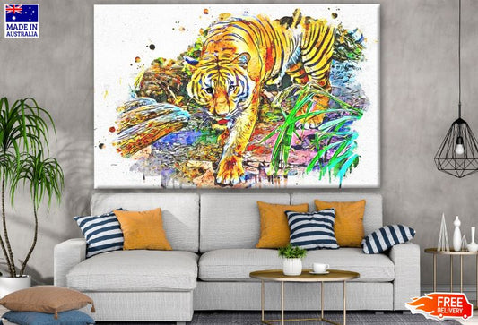 Tiger Walking Watercolor Painting Print 100% Australian Made