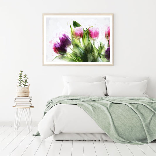 Flowers Watercolor Painting Home Decor Premium Quality Poster Print Choose Your Sizes