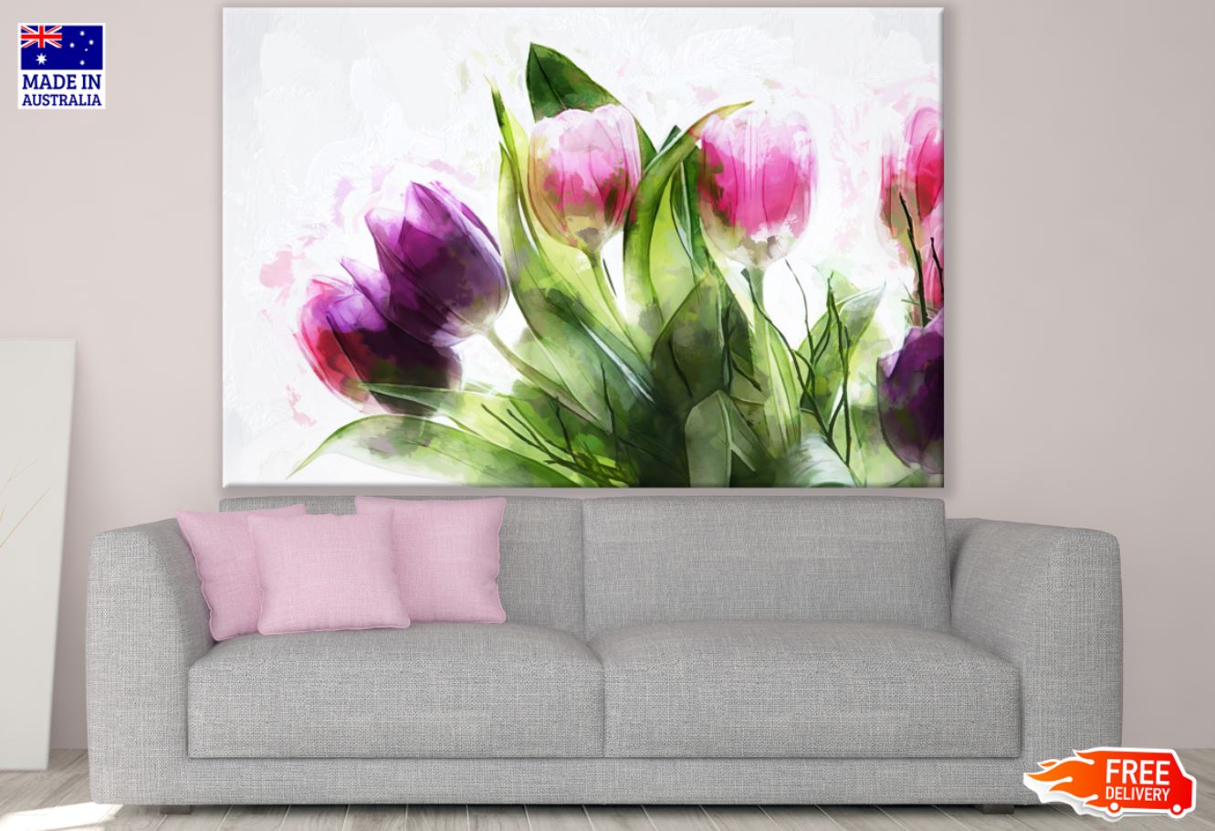 Flowers Watercolor Painting View Print 100% Australian Made