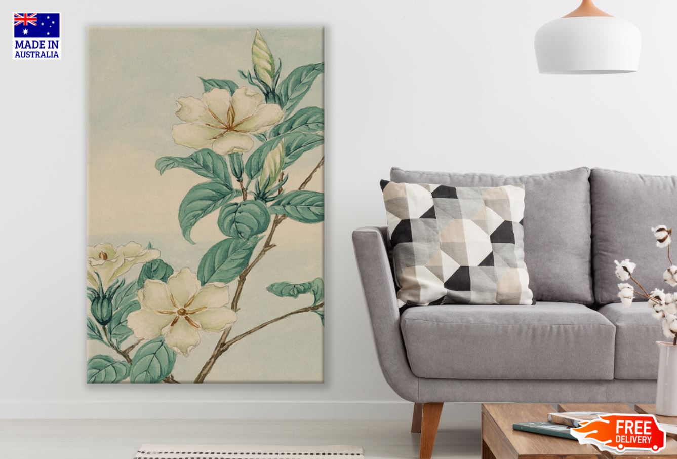 Flowers Watercolor Painting View Print 100% Australian Made