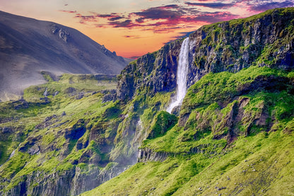 Stunning Waterfall in high Ground Photograph Print 100% Australian Made
