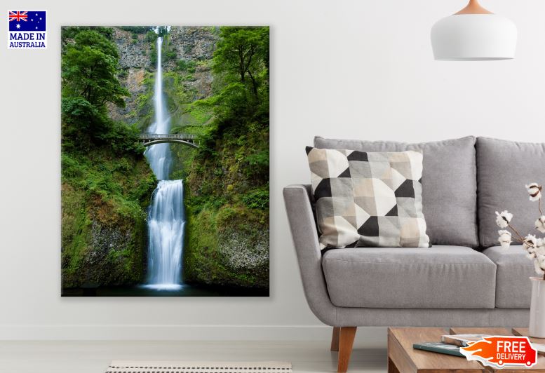 Tall Waterfall Scenery Photograph Print 100% Australian Made