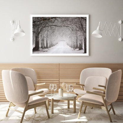 Snow Covered Forest Photograph Home Decor Premium Quality Poster Print Choose Your Sizes