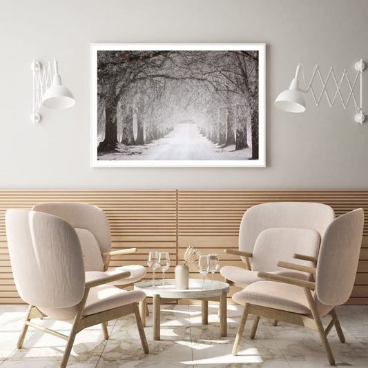 Snow Covered Forest Photograph Home Decor Premium Quality Poster Print Choose Your Sizes