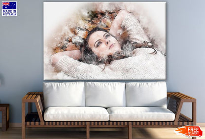 Girl Sleeping Watercolor Painting Print 100% Australian Made