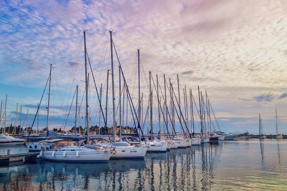 Boats on Bay Sunset Photograph Print 100% Australian Made